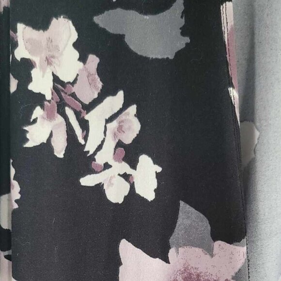 Eclipse cardigan. EUC Black with floral pattern in purple, grey and white. - Picture 4 of 5